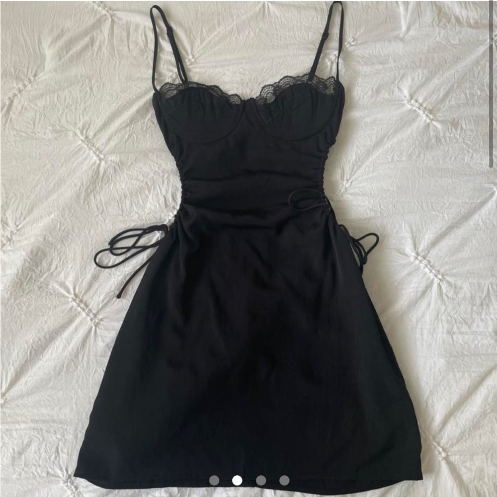 Princess polly hazel cut out mini dress in black